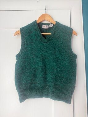 Vintage Michael Jordan Wool Teal V-Neck Sweater Vest